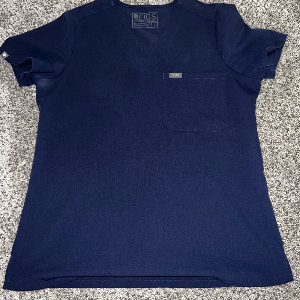 Women’s navy blue FIGS scrub top